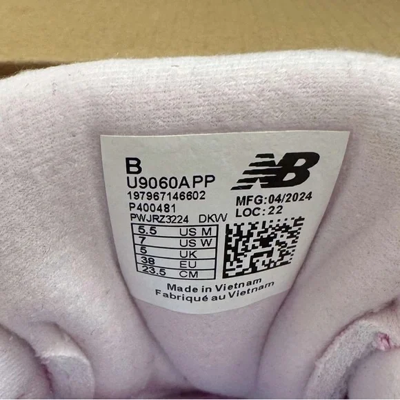 New Balance Pink and White Sneakers with Modern Silhouette